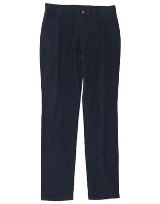 Massimo Dutti Mens Casual Fit Chino Trousers EU 38 Small W30 L31 Navy Blue AE12