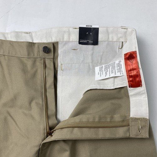 Dickies Men's Chino Khaki Beige Tan Straight Fit Work Pants Size 40x34 - Picture 5 of 21