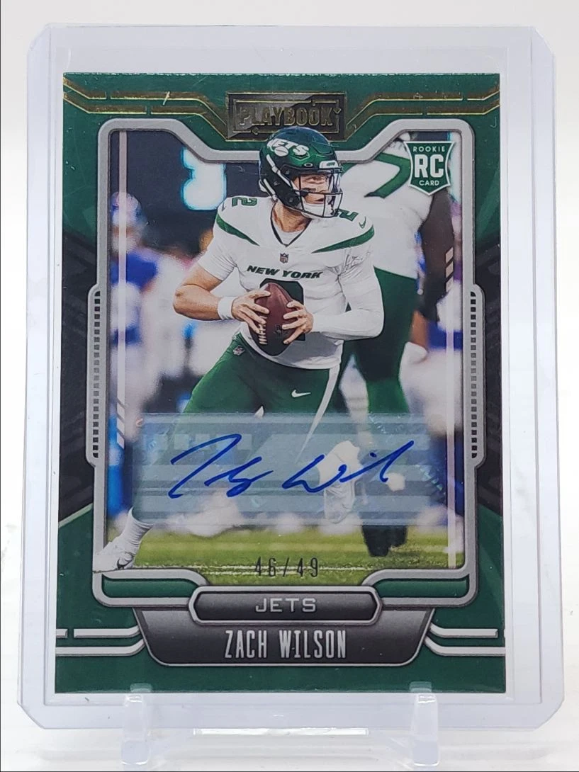 Zach Wilson Panini Playbook #102 Signature-Gold
