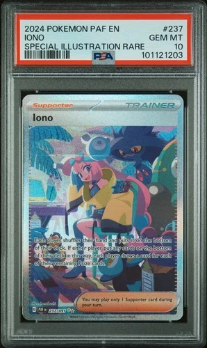 2024 POKEMON PAF EN-PALDEAN FATES SPECIAL ILLUSTRATION RARE #237 IONO PSA 10