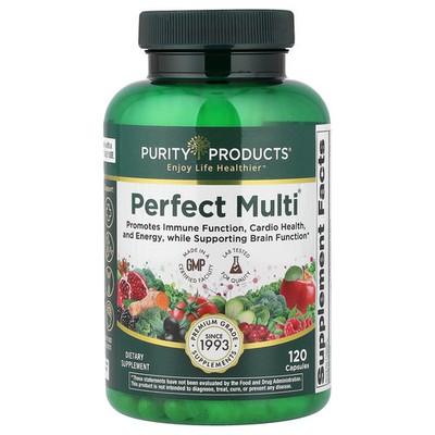 Purity Products Perfect Multi 120 Capsules Dairy-Free, No Artificial Colors, No