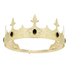 King Crowns Metal Hair Band for Men Gold Crowns and Tiara for Theme Birthday Par