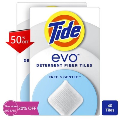 Tide Unscented Evo Free & Gentle HE Deep Cleaning Concentrated Tiles 40 Loads