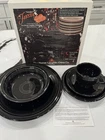 Vintage Fiesta Black F101 5 Pc Place Setting Homer Laughlin USA w/ Box