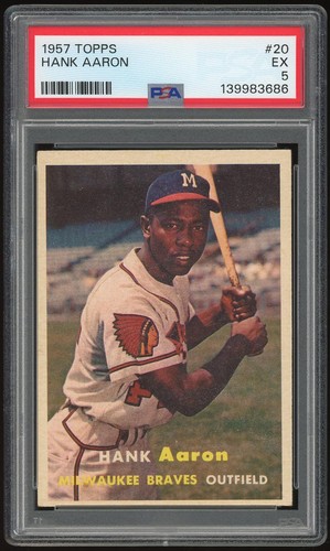 1957 Topps #20 Hank Aaron PSA 5 *3686