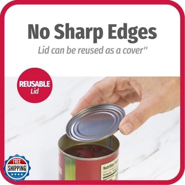 Good Cook Can Opener, Safe Cut Manual Can Opener, no Sharp Can Edges, Black - Image 3 of 4