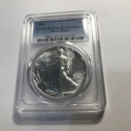 1986 PCGS Unc Silver Eagle