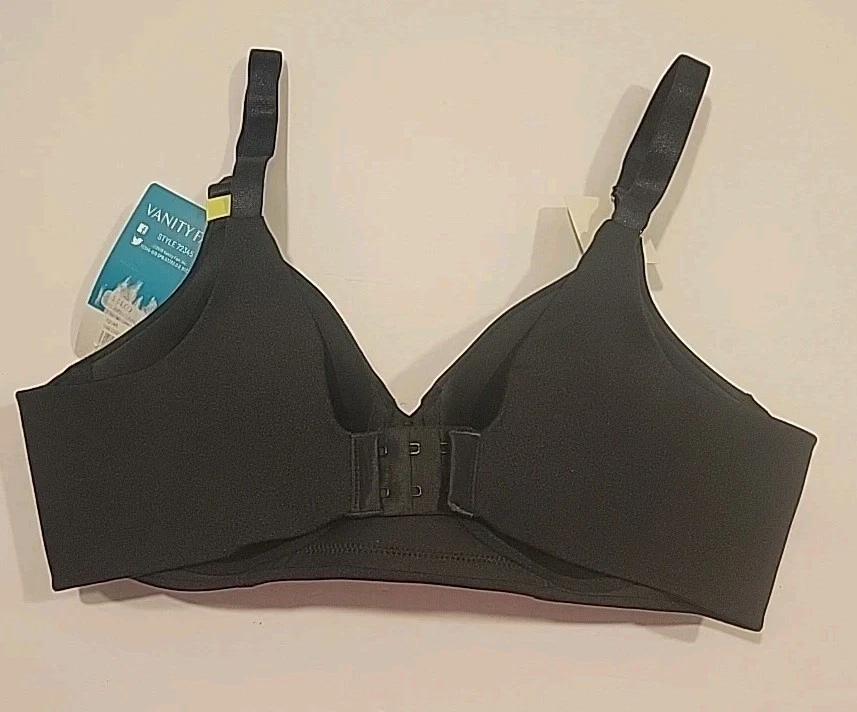 Sujetador Vanity Fair Beauty espalda sin aros talla 38B negro estilo 72345 nuevo con etiquetas Foto 2 de 4