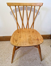 Ercol Candlestick Chair Light Wood Spindle Back Armless 85cm H 50x50cm