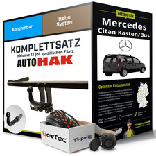 Anhängerkupplung abnehmbar für MERCEDES Citan Kasten/Bus +E-Satz NEU ABE Anhängerkupplung abnehmbar für MERCEDES Citan Kasten/Bus +E-Satz NEU ABE