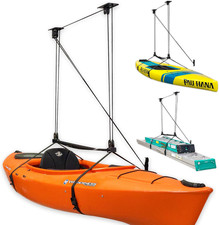 Kayak and Canoe Ceiling Hoist   Overhead Garage Storage Rack for Kayaks, Canoes,