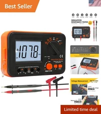 1000V Megohmmeter Insulation Resistance Tester with Digital Multimeter Function