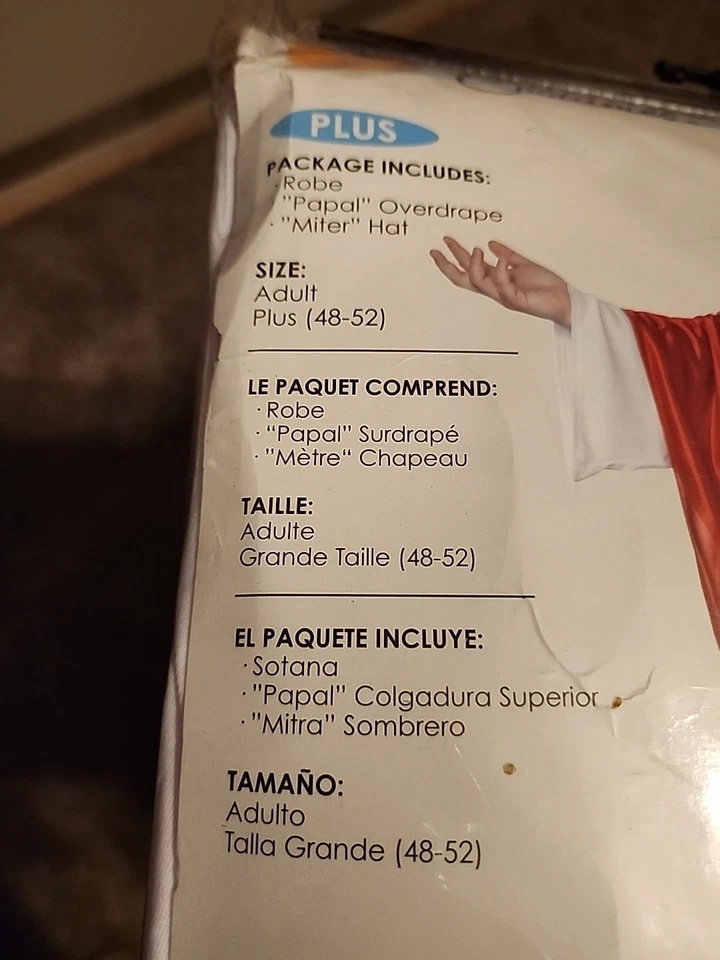 Disfraz El Papa California Disfraces Nuevo en Paquete Talla Adulto Plus 48-52, XXXL Foto 4 de 4