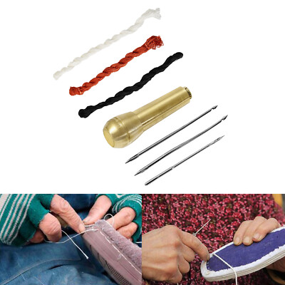 Lederhandwerk Punch Tools Kit Stitching Working Nähnadeln Ahle Thread