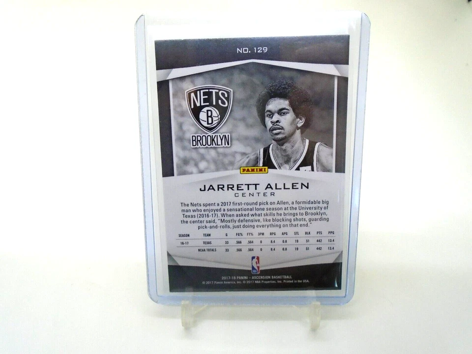 2017-18 PANINI ASCENSION #129 JARRETT ALLEN RC ROOKIE CARD - Image 2 of 2