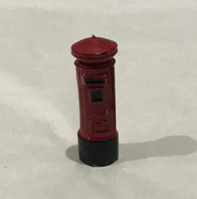 Vintage Miniature British Red Mailbox Metal Lead 2" tall