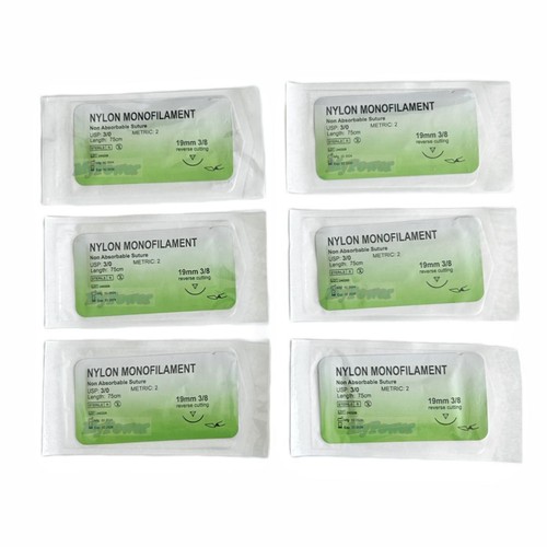 100Pcs Dental Sutures Reverse Suture Metric 1.5 Nylon Monofilament 5-0 4-0 3-0 - Picture 10 of 22