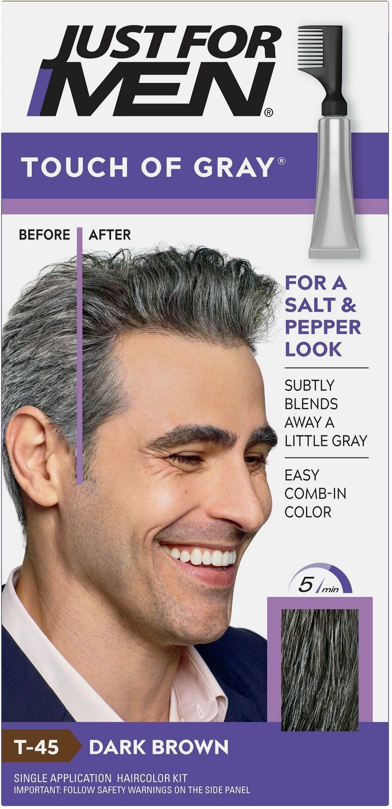 JUST FOR MEN Touch of Gray Hair Treatment T-55 Black 1 Each