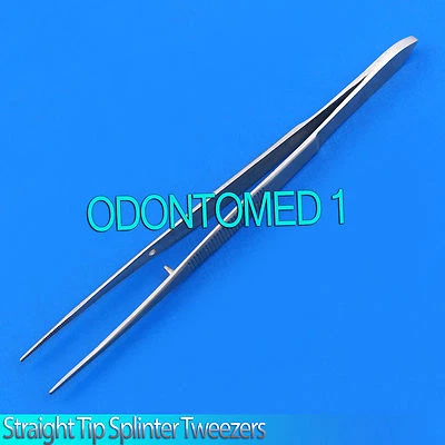ODM New 3-1/2" Straight Tip Splinter Tweezers
