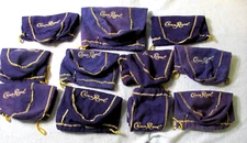 Crown Royal  Whiskey Bag with Drawstrings Lot Of 11 Sacks Purple Crafts Crafting