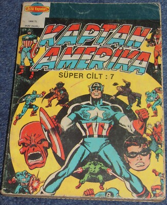 KAPITAN AMERIKA #7~TURKISH~1988~CAPTAIN AMERICA~JACK KIRBY~SIGNED MIKE ROYER