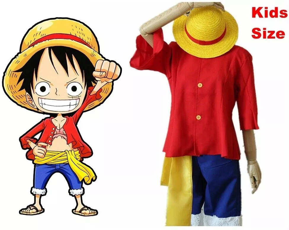 ONE PIECE Monkey D Luffy 2 Years Later Cosplay Costume with Hat Halloween  Outfit