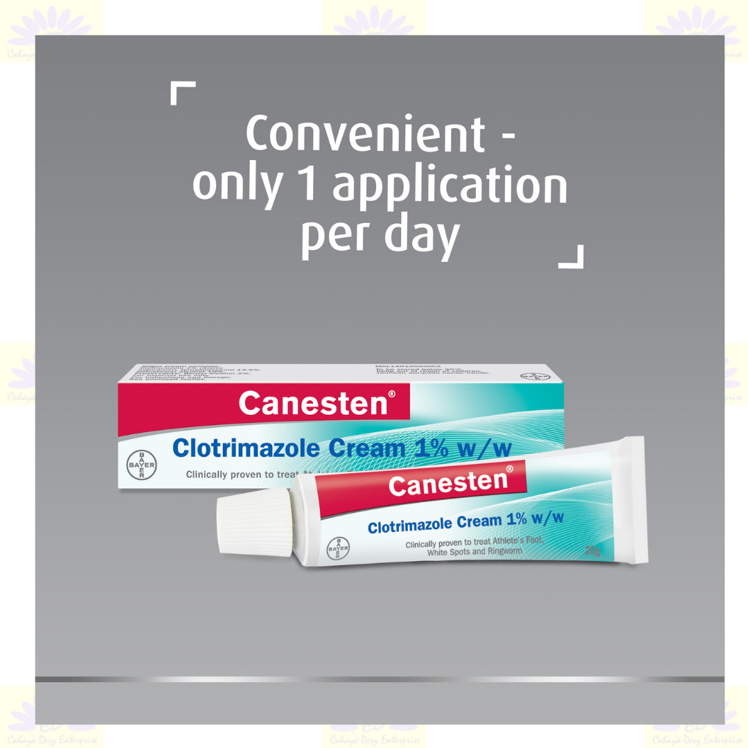 1 X Canesten Cream 20g Antifungal Ringworm Infection Athlete's Foot