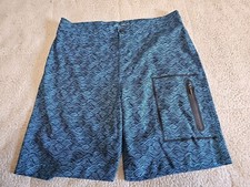 Mack Weldon Retro Blue Waves Hybrid Lightweight Swim Trunks SZ W31/32 L8