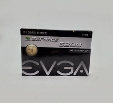 EVGA GEFORCE 6200 AGP8X 512MB DDR2 GRAPHIC CARD DVI VGA…