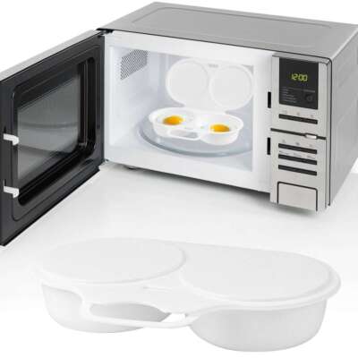 Microwave Egg Poacher Diy Egg Cooker 2 Eggs Capacity Steamer Home Breakfast Home