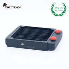 FreezeMod 120mm Black G1/4 Threads Pure Copper Radiator for PC Water Cooling