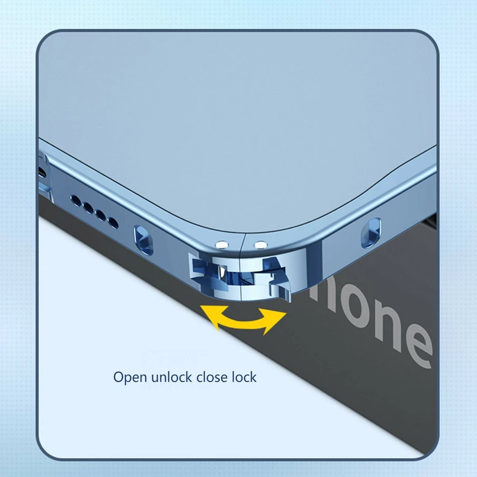 Funda trasera transparente mate con marco de parachoques de metal de aluminio para iPhone 14 13 12 11 Pro Foto 3 de 4