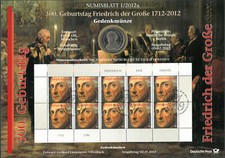 BRD Bund Numisblatt 1/2012 "300. Geb. Friedrich d. Große"