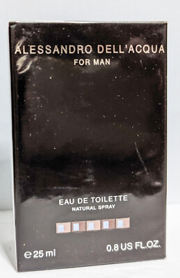 Alessandro Dell'Acqua for Man Eau de Toilette 25ml / 0.8oz spray new sealed!