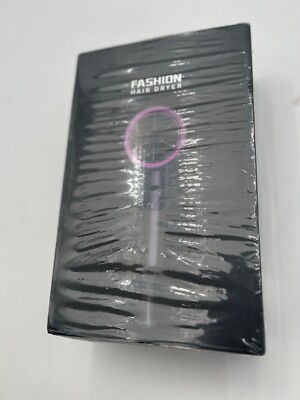 Fashion Hair Dryer Model W/Attachments Black - NEW