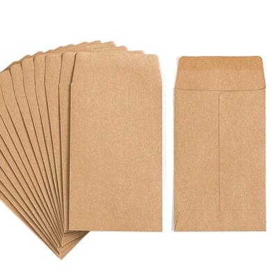 100 Pack Kraft Coin Envelopes Seed Paper Envelopes for Garden Office Wedding
