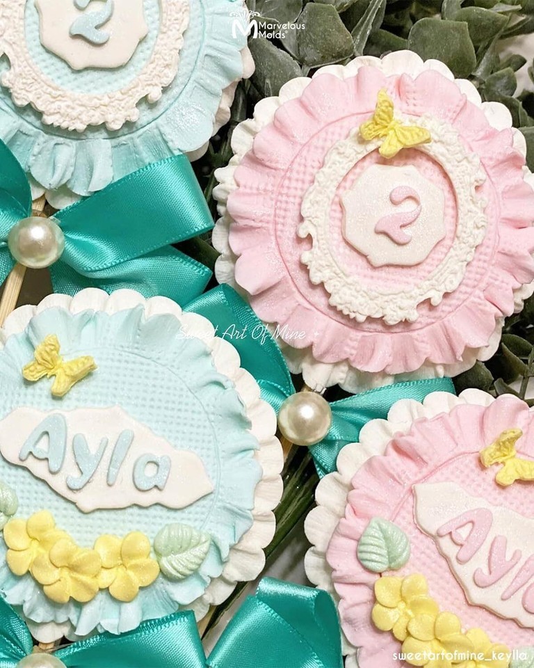 Marvelous Molds Burlap Impression Mat, NonStick 6.41 x 4, Clear Green