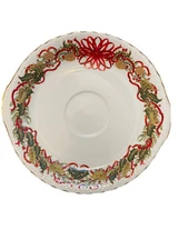 Andrea by sadek Christmas garland chip and dip plate only