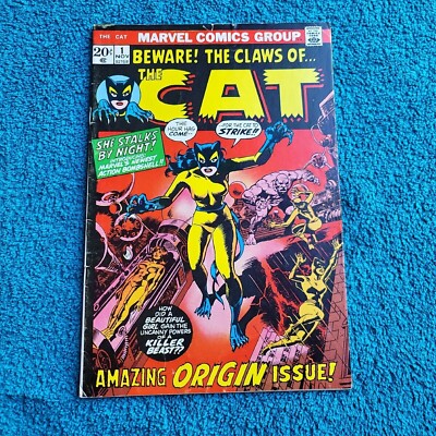 The Cat Vol. 1 (1972) #1 (F+), 2 (F), 4 (F+), (1st app & origin of the Cat)