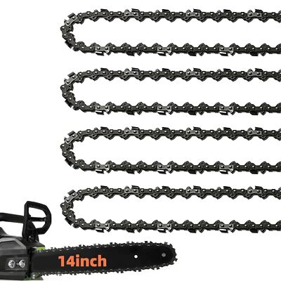 4) 14 Inch Chainsaw Chain 52 Drive Links 050'' Gauge 3/8'' LP pitch 14'' for Echo