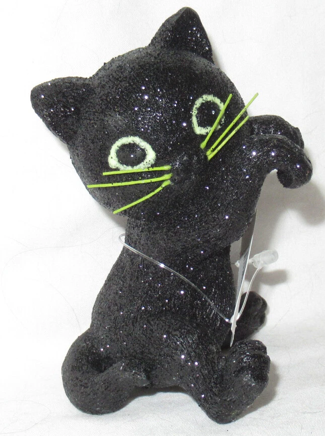 Tarro de velas Bath & Body Works colgador Halloween brillo gato negro verde Foto 2 de 4