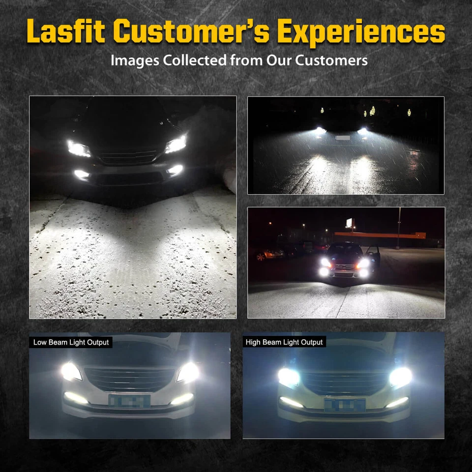 4x LASFIT 9005 H11 LED Combo Bombillas Faro Luz Alta Baja para Peterbilt 579 389 Foto 4 de 4