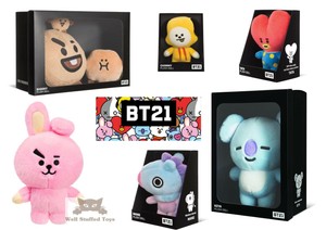 Official BT21 BTS Line Boxed KPOP Merch Standing Plush 6-10" Doll UK