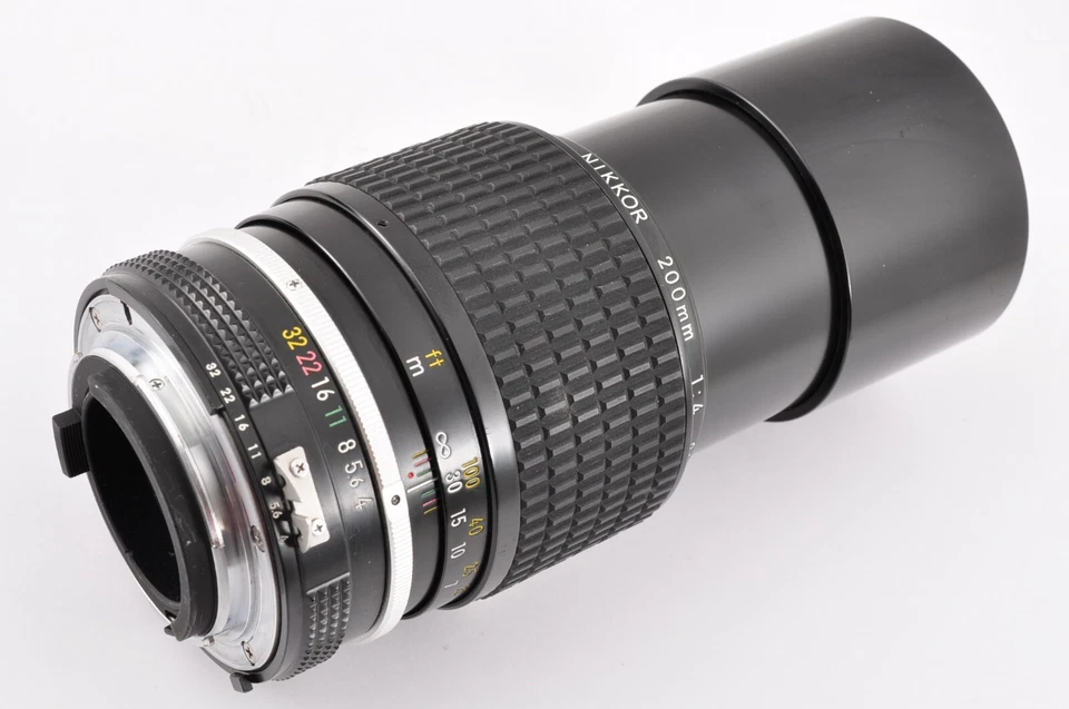 Near Mint Nikon NIKKOR AI 200mm f/4 Telephoto Prime Lens from JAPAN #CF06 - image 3 of 4