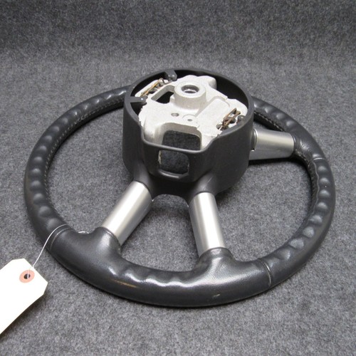 2004 Chrysler PT Cruiser Steering Wheel Dark Slate Leather & Silver OEM 68514 - Picture 9 of 10