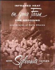 1960s Sylvania Lampa Infrared Heat on Your Farm for Brooding Brochure