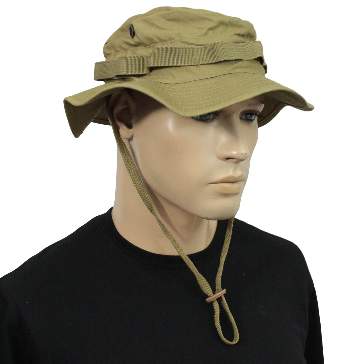 British Coyote Rip Stop Boonie Hat with Neck Flap Sun Peak Bucket Bush  Cap New
