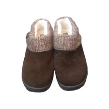 CLARKS Women's Knit Scuff Slipper/Clog, Brown, Size 10 US All Seasons Lagenlook