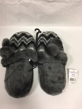 womens slippers L 9-10 grey chevron design