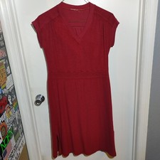 Vtg 70s Terrycloth MAROON Sundress Swim Beach Swimsuit Cover Up Dress Top MEDIUM